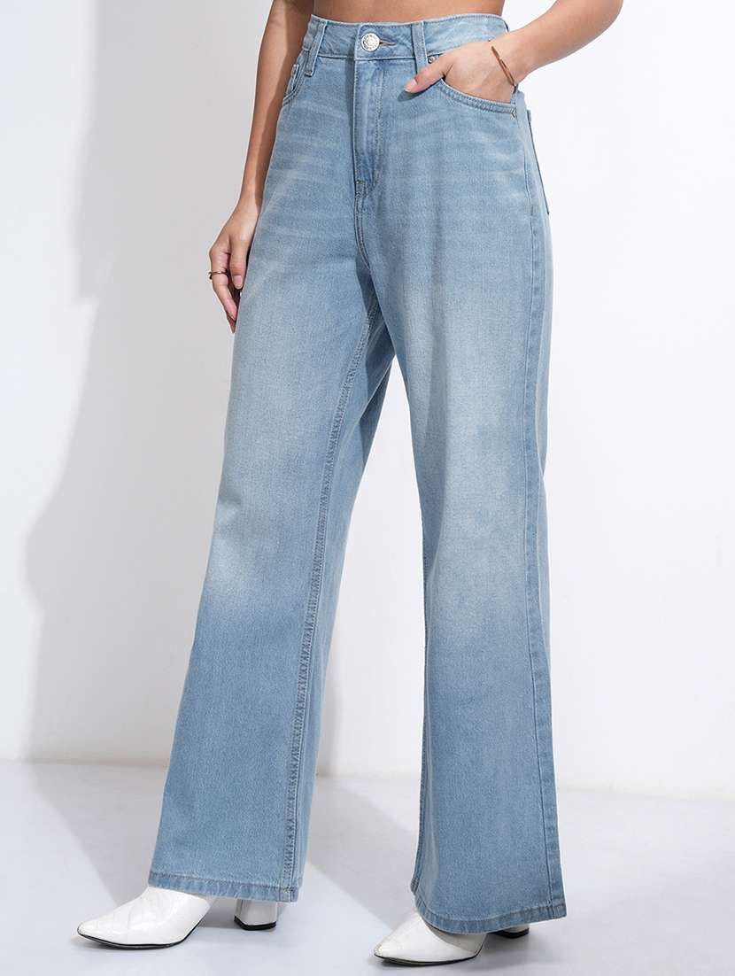 women blue cotton jean - 22462440 -  Standard Image - 2
