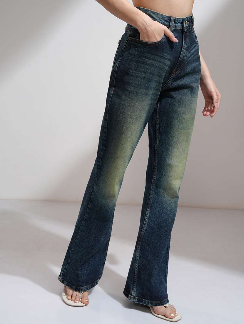 women blue cotton jean - 22462441 -  Standard Image - 2