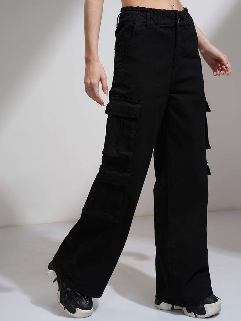 women black cotton jean - 22462442 -  Standard Image - 2