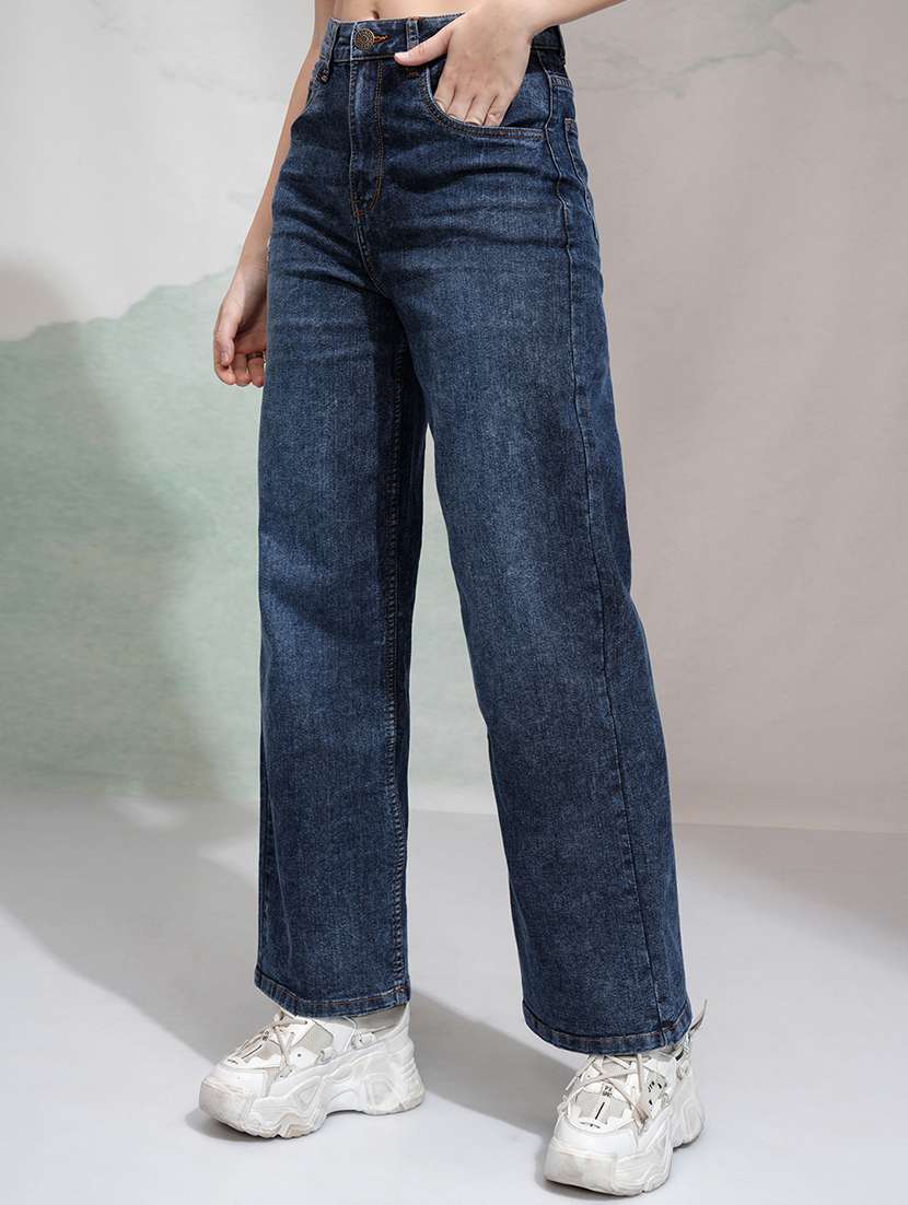 Women Blue Cotton Jean - 22462443 -  Standard Image - 2