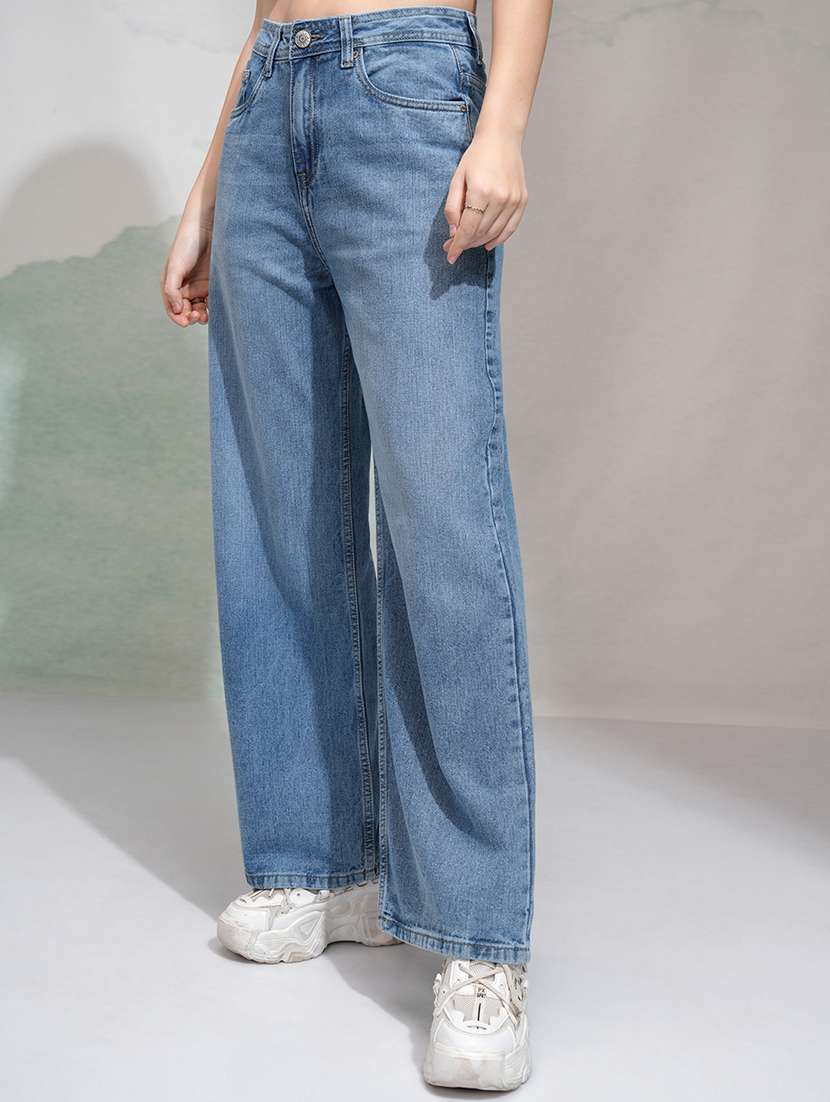 women blue cotton jean - 22462445 -  Standard Image - 2