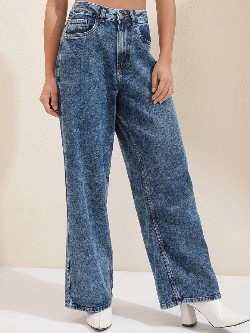 women blue cotton jean - 22462450 -  Standard Image - 2