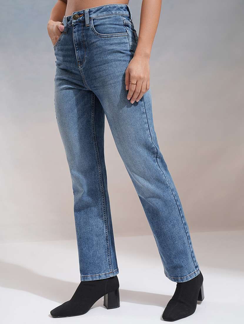 Women Blue Cotton Jean - 22462452 -  Standard Image - 2