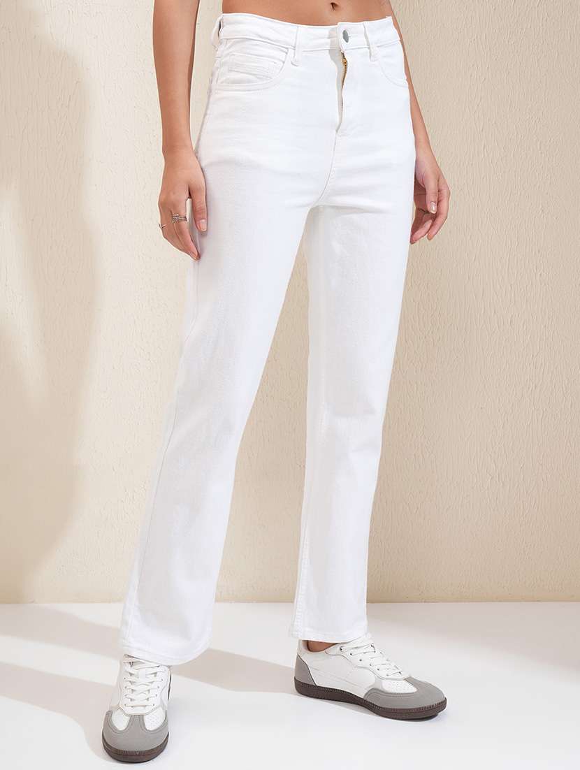 women white cotton jean - 22462454 -  Standard Image - 2