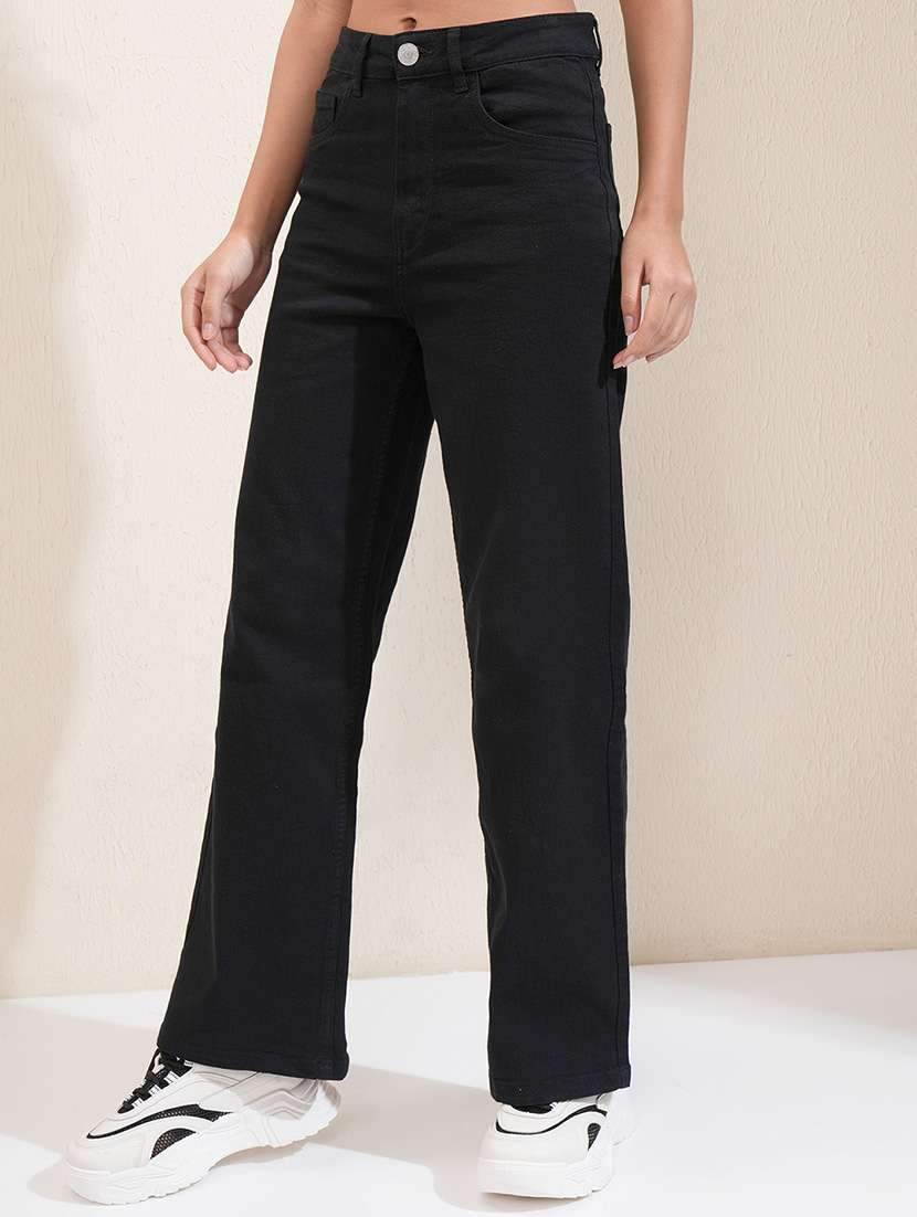 women black cotton jean - 22462456 -  Standard Image - 2