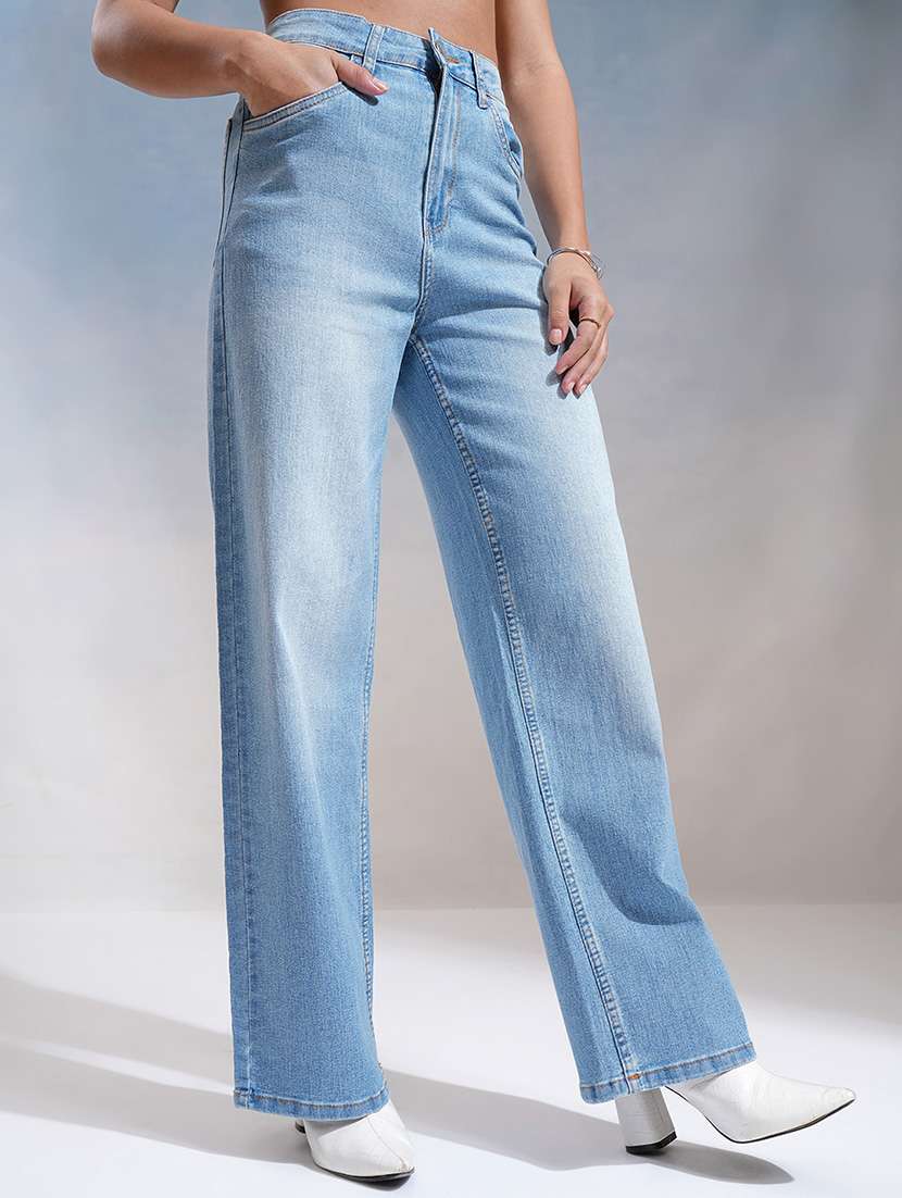 women blue cotton jean - 22462457 -  Standard Image - 2