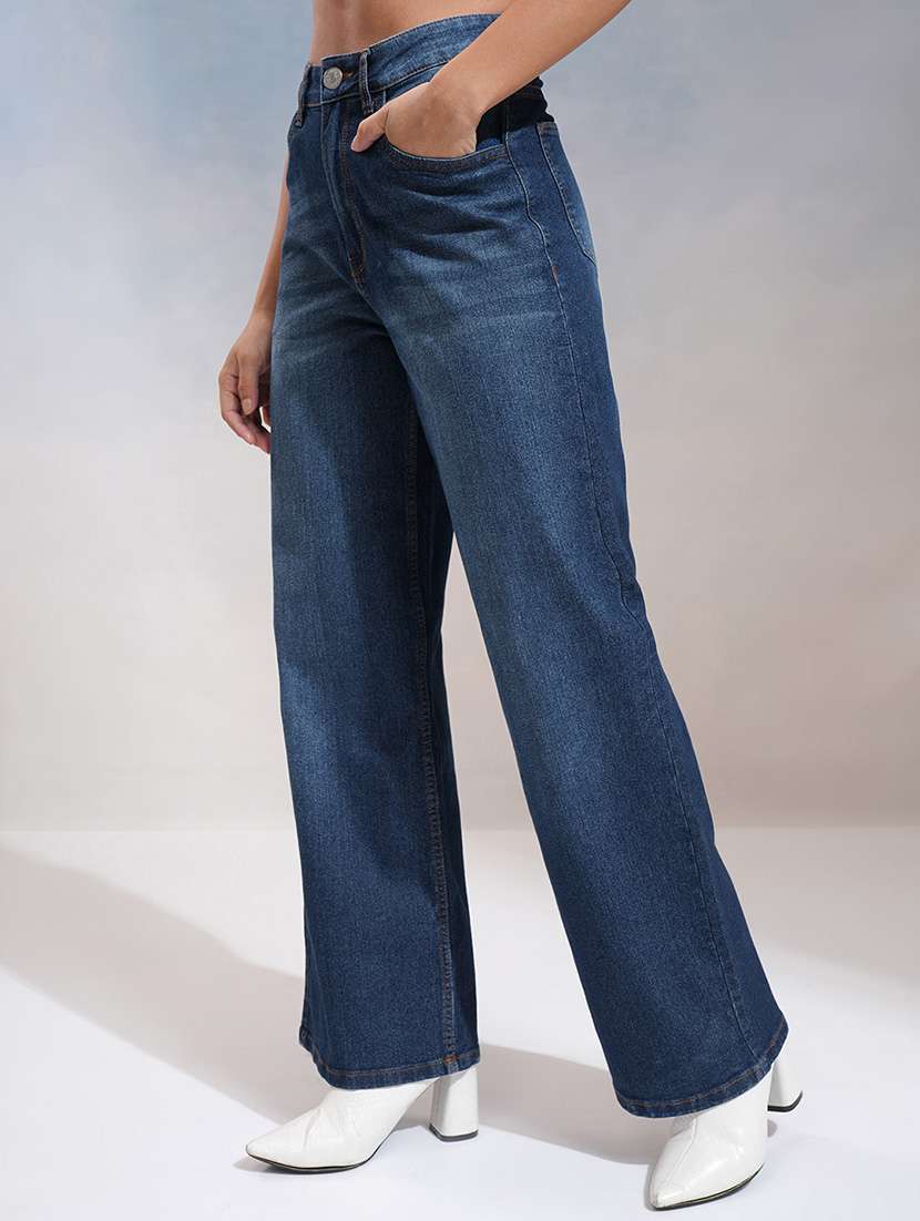 women blue cotton jean - 22462458 -  Standard Image - 2