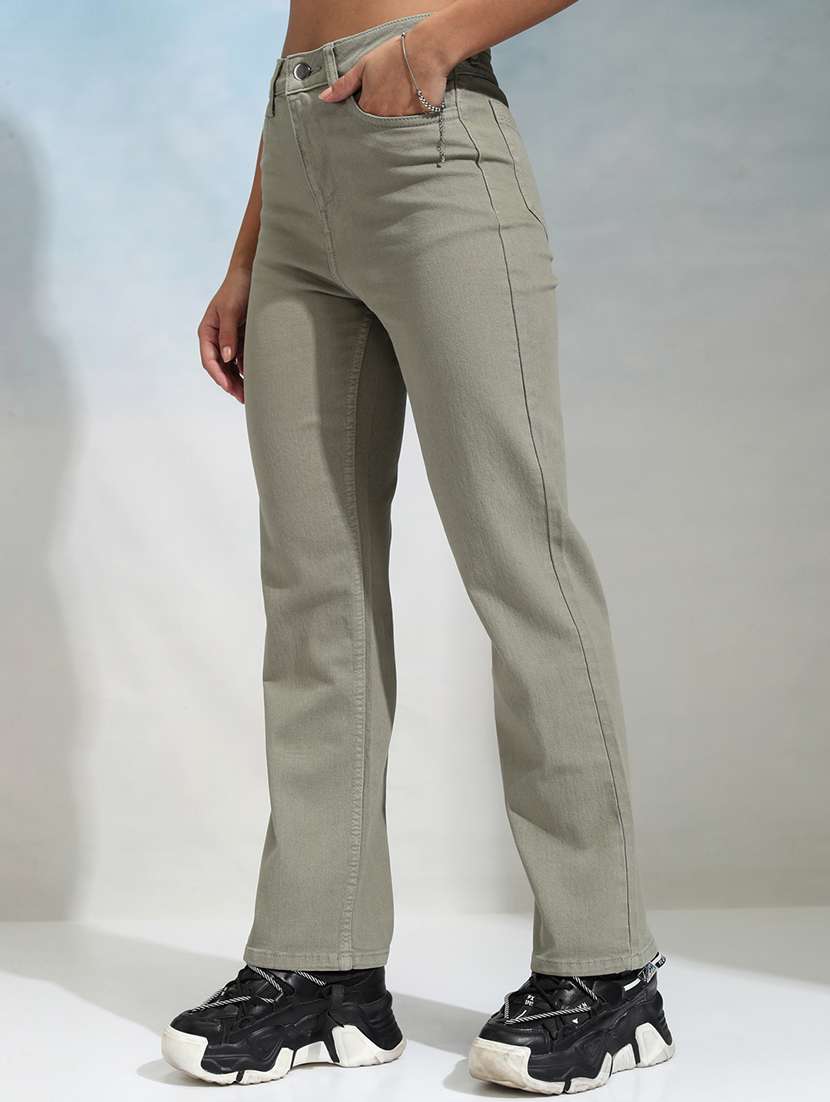 women olive cotton jean - 22462462 -  Standard Image - 2