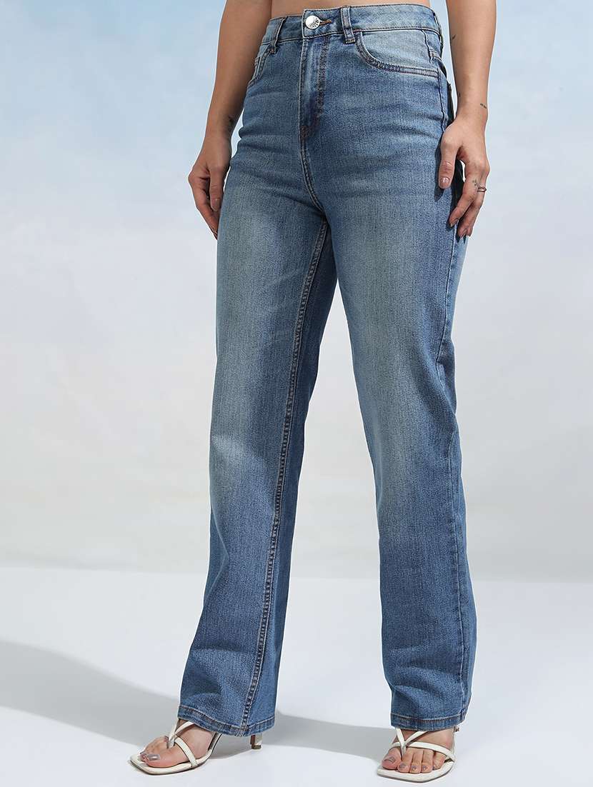 Women Blue Cotton Jean - 22462466 -  Standard Image - 2