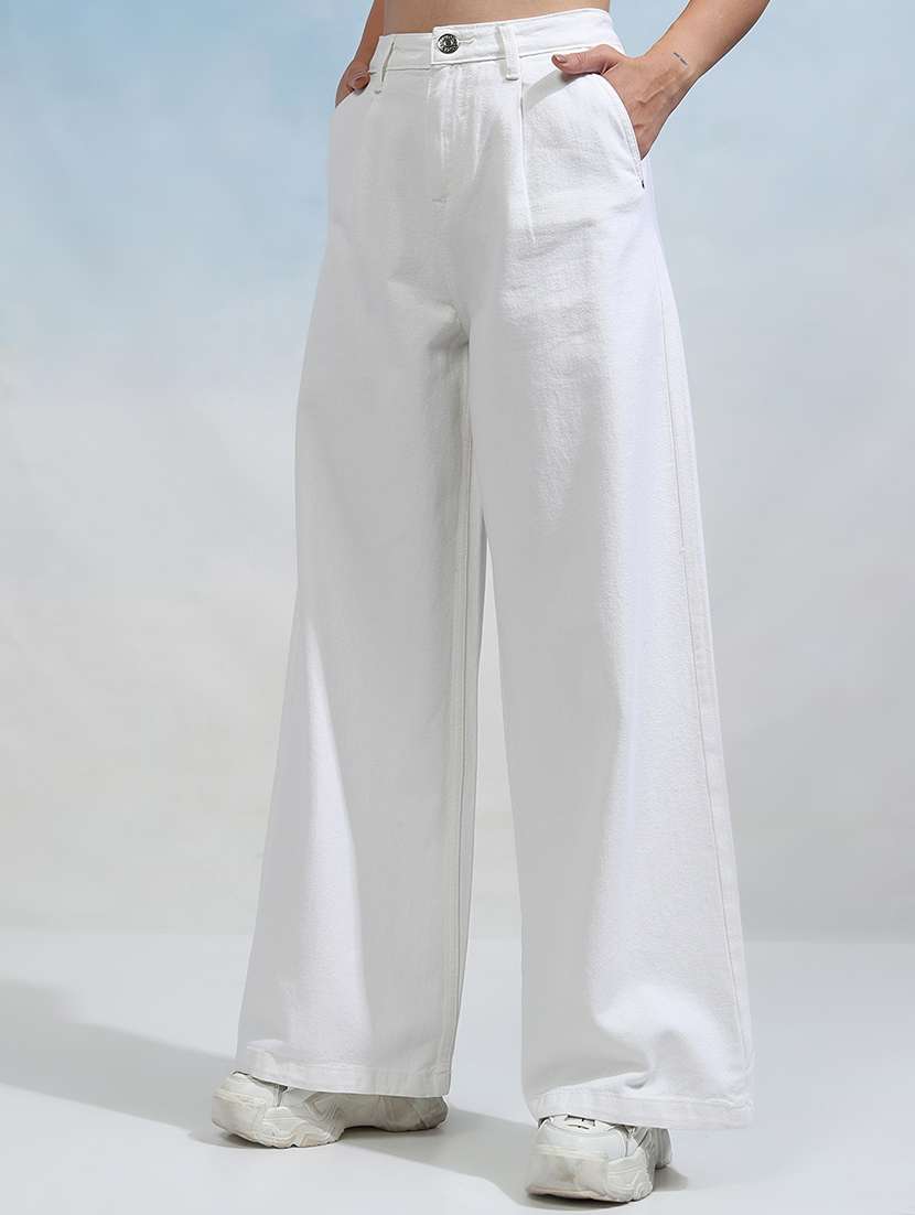 women white cotton jean - 22462468 -  Standard Image - 2