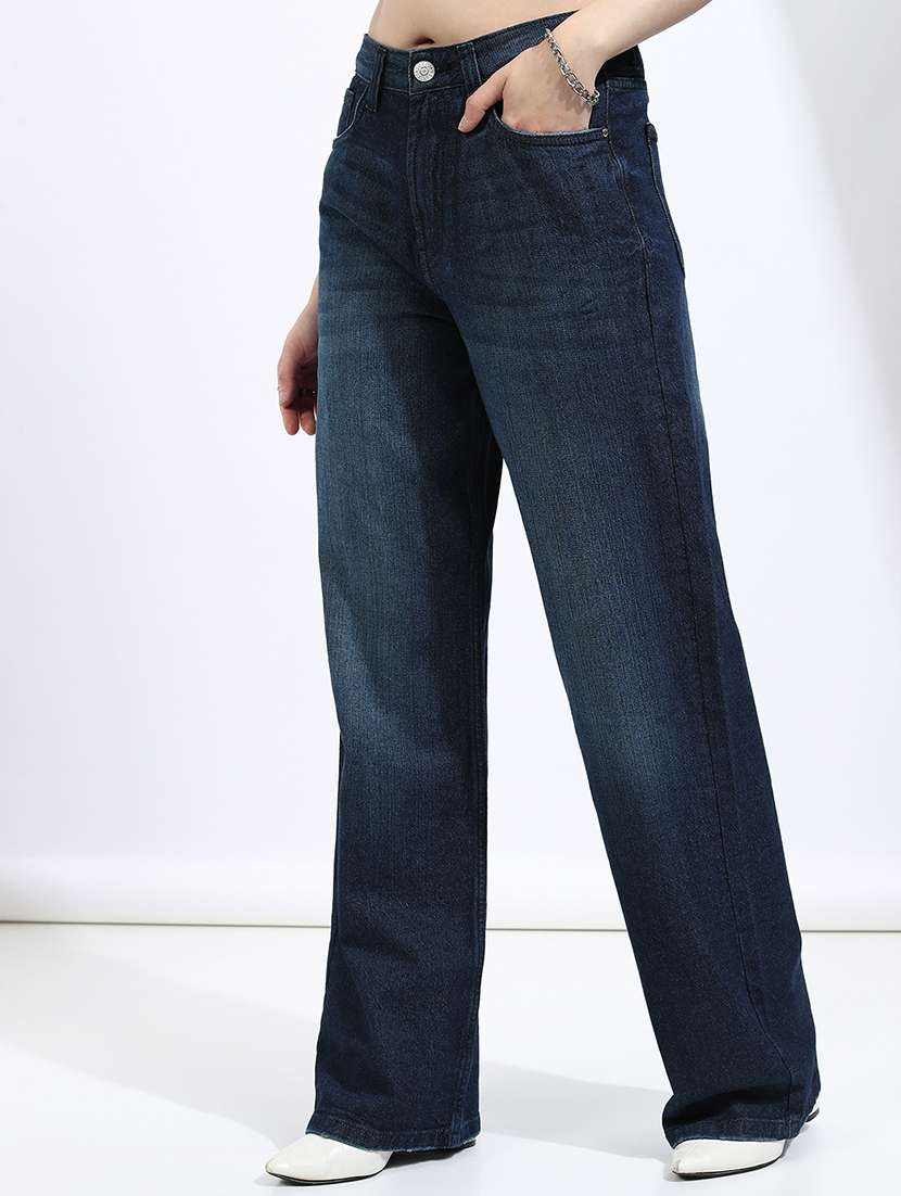 women blue cotton jean - 22462470 -  Standard Image - 2