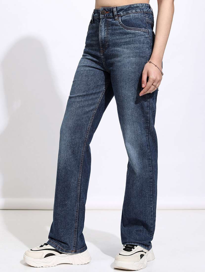 Women Blue Cotton Jean - 22462471 -  Standard Image - 2
