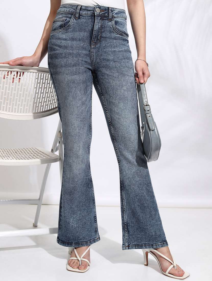 women blue cotton jean