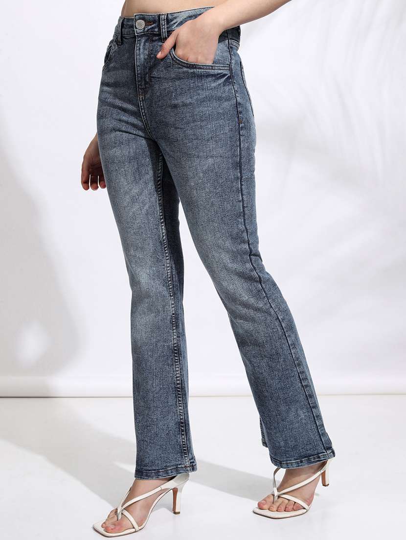 Women Blue Cotton Jean - 22462473 -  Standard Image - 2
