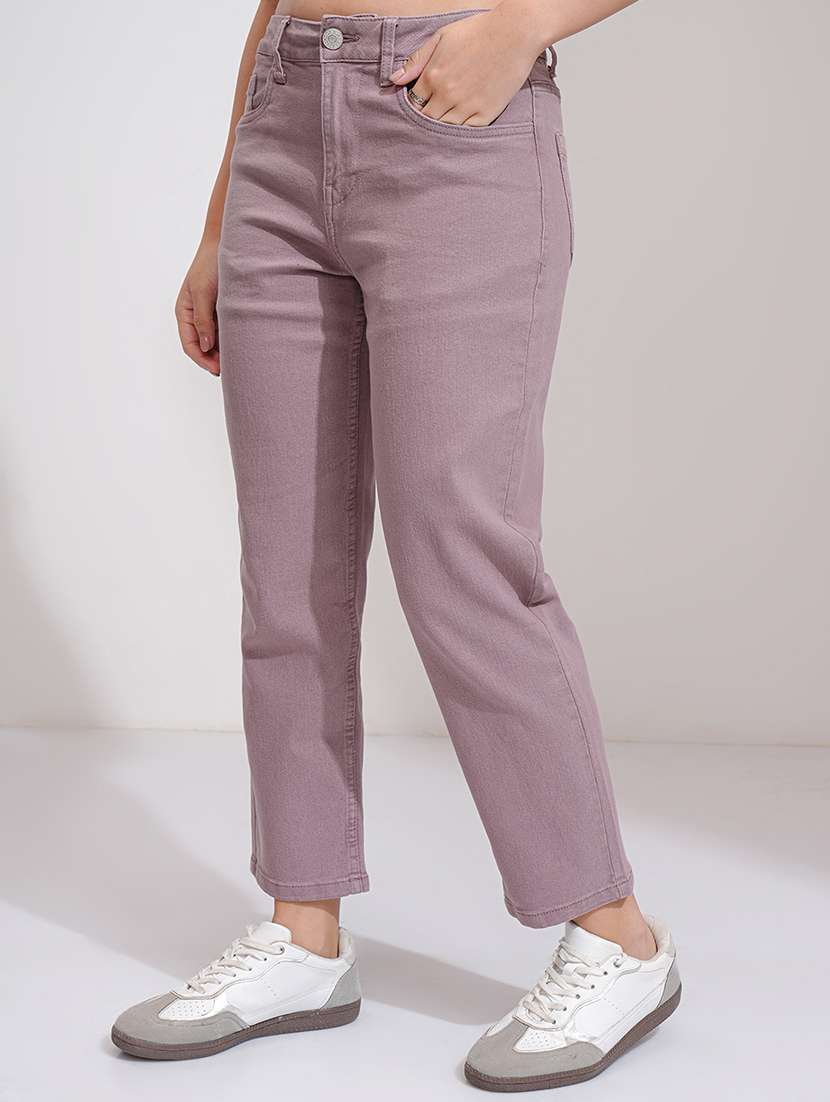 women coffee brown cotton jean - 22462477 -  Standard Image - 2