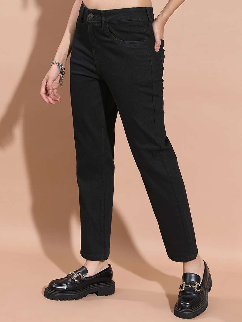 women black cotton jean - 22462488 -  Standard Image - 2