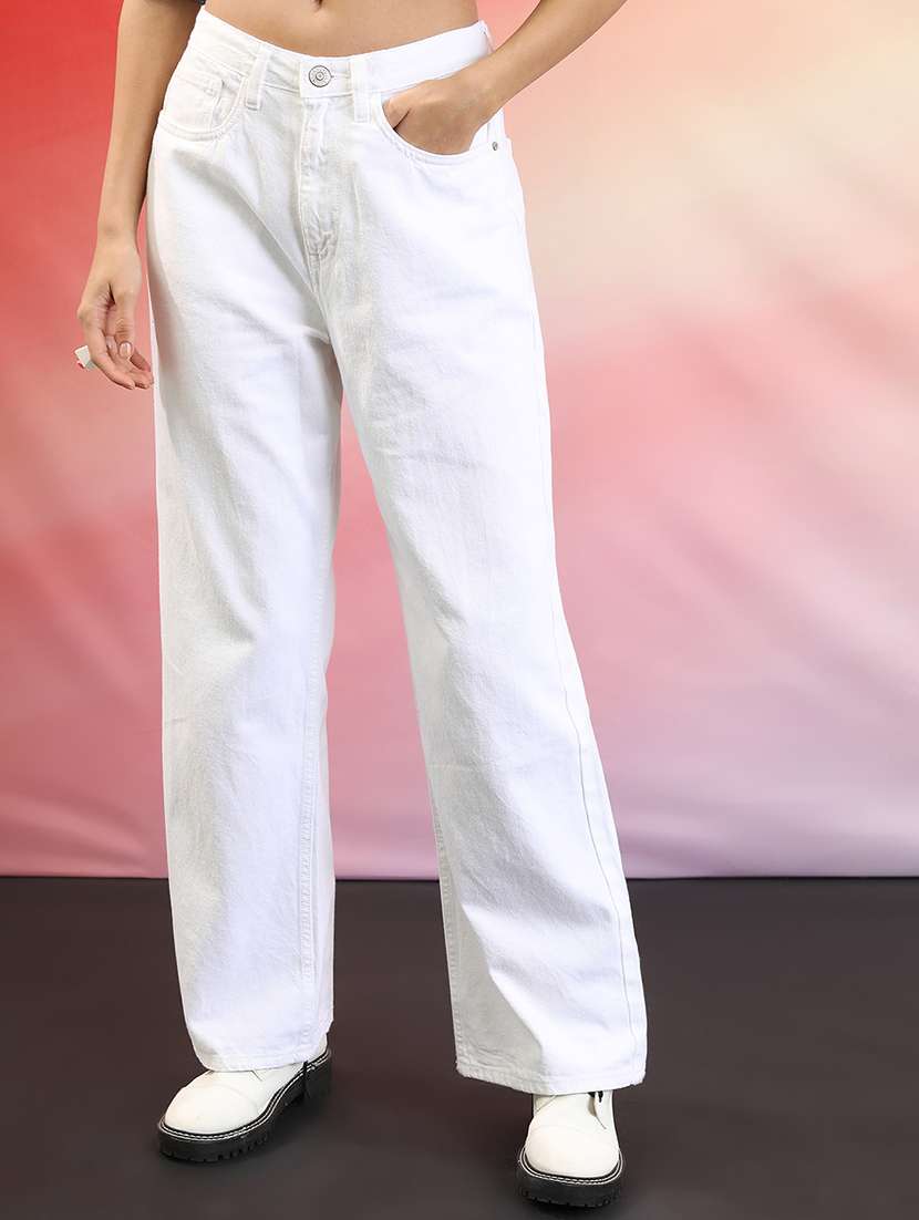 women white cotton jeans