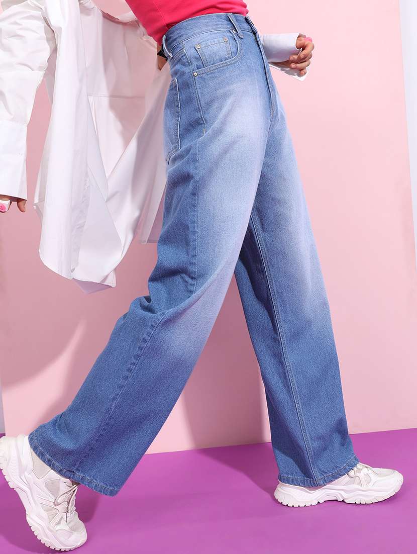 women blue cotton jean - 22462513 -  Standard Image - 2