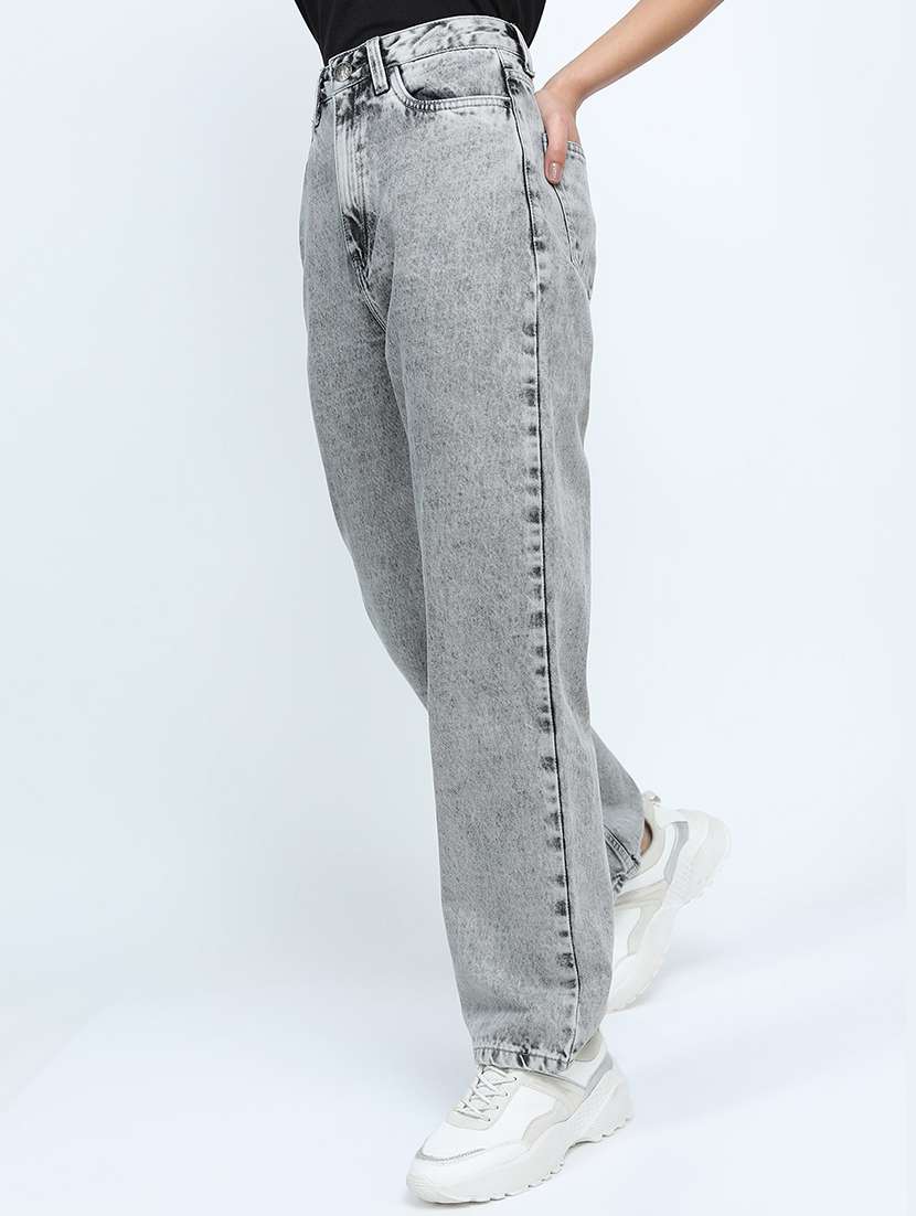 women grey cotton jean - 22462515 -  Standard Image - 2