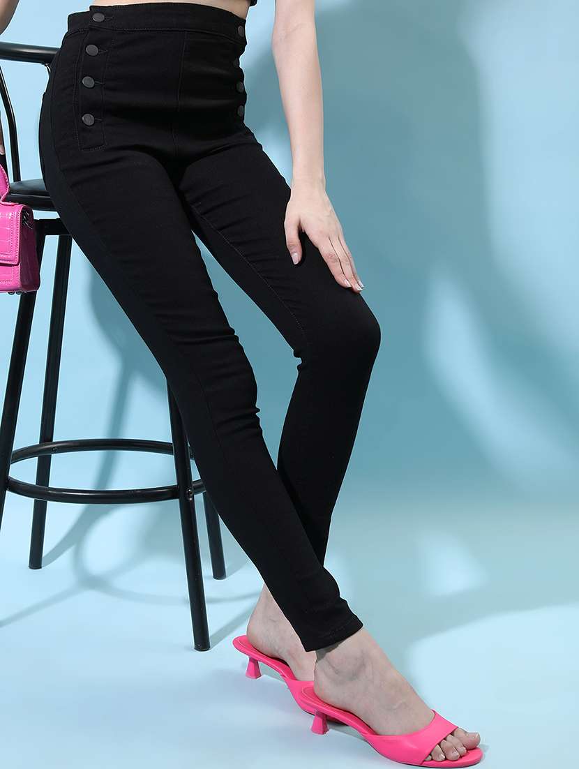 women black cotton jean - 22462522 -  Standard Image - 2