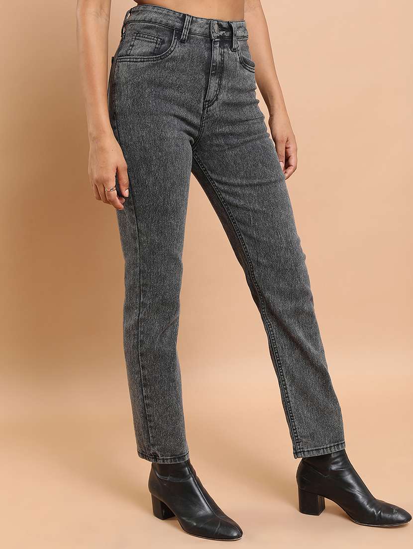 women grey cotton jeans - 22462523 -  Standard Image - 2