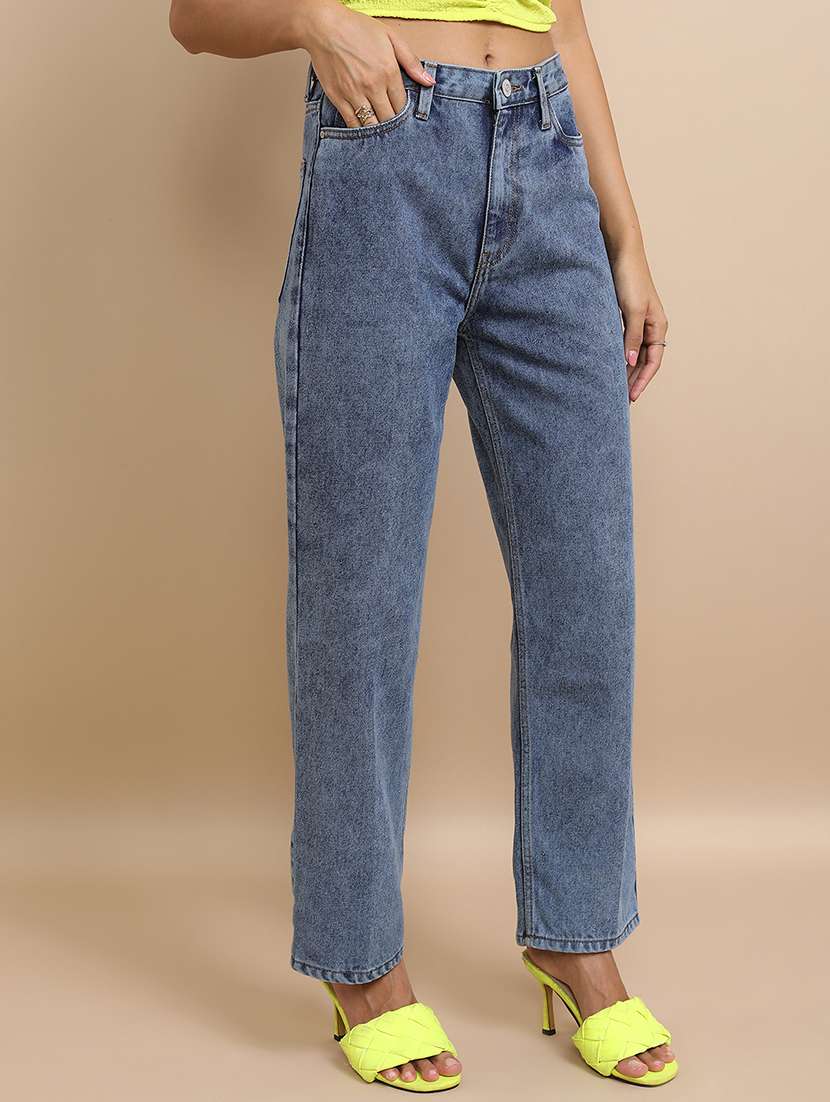 women solid mid rise straight jean - 22462524 -  Standard Image - 2
