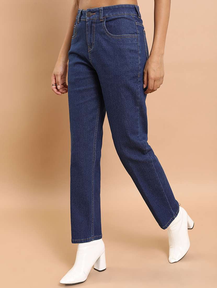 women blue cotton jeans - 22462528 -  Standard Image - 2