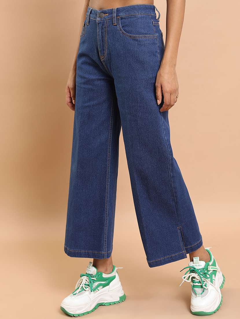 women  blue cotton jean - 22462529 -  Standard Image - 2