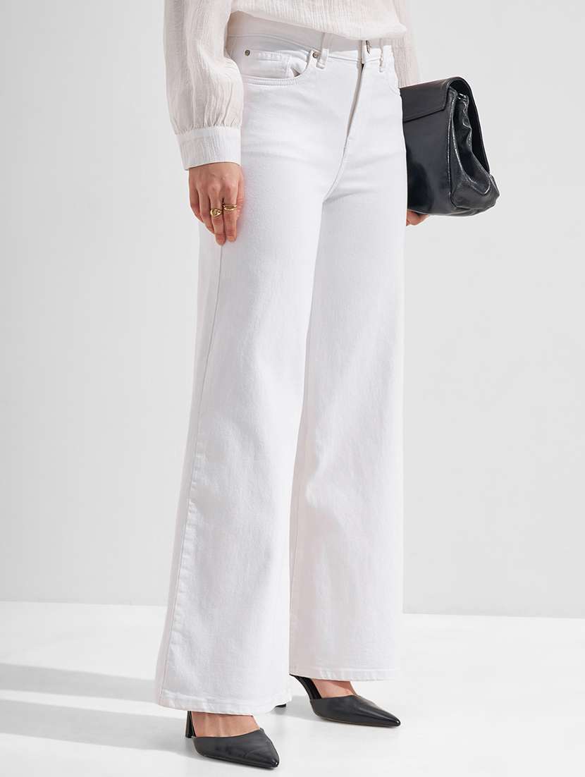 women white cotton jean - 22462534 -  Standard Image - 2