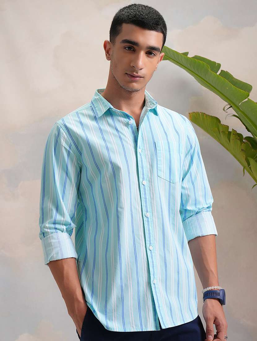 Men Printed Collared Long Sleeve Shirt - 22462541 -  Standard Image - 2