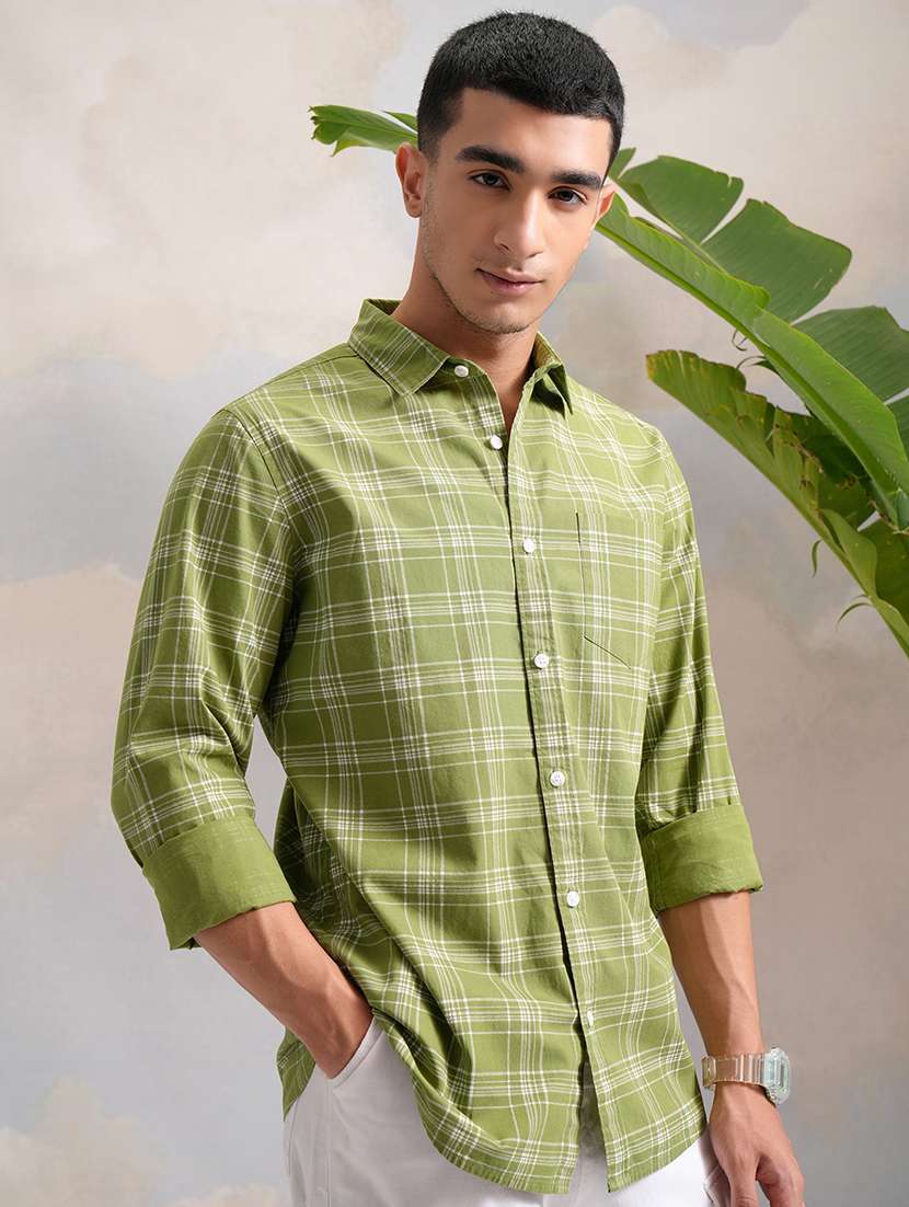 men printed collared long sleeve shirt - 22462542 -  Standard Image - 2
