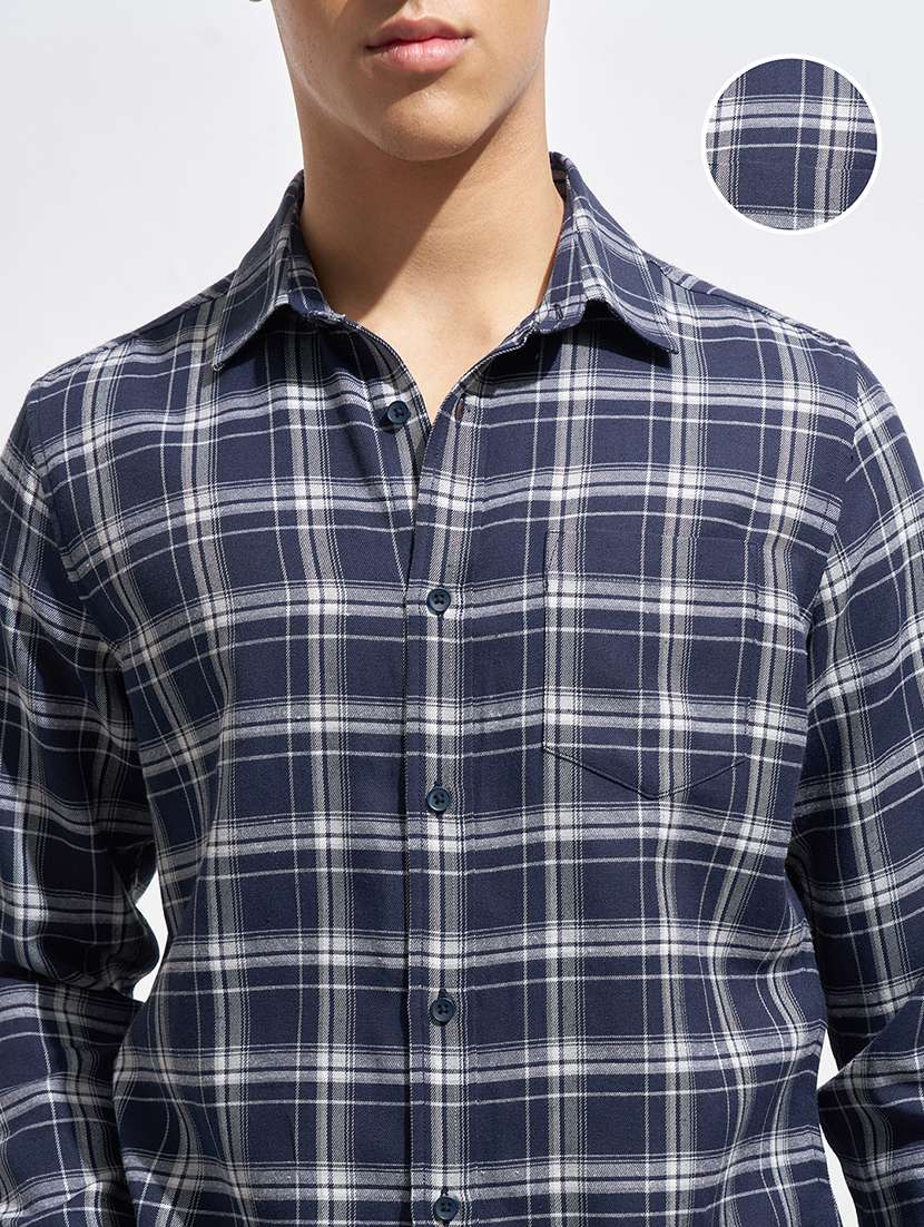 men checkered long sleeve regular fit casual shirt - 22462546 -  Standard Image - 2