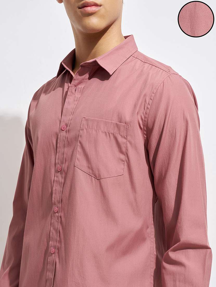 men solid long sleeve regular fit casual shirt - 22462547 -  Standard Image - 2