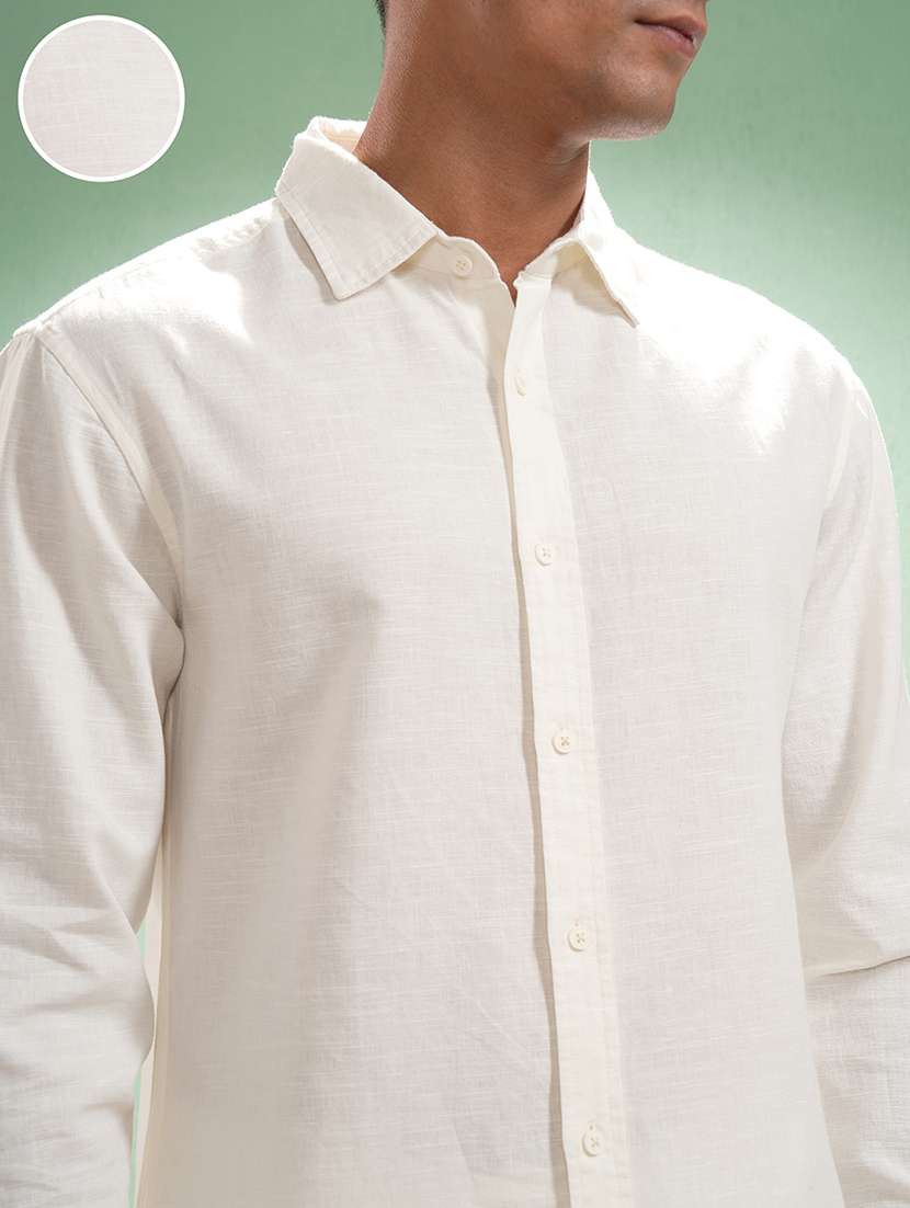 men solid long sleeve regular fit casual shirt - 22462548 -  Standard Image - 2
