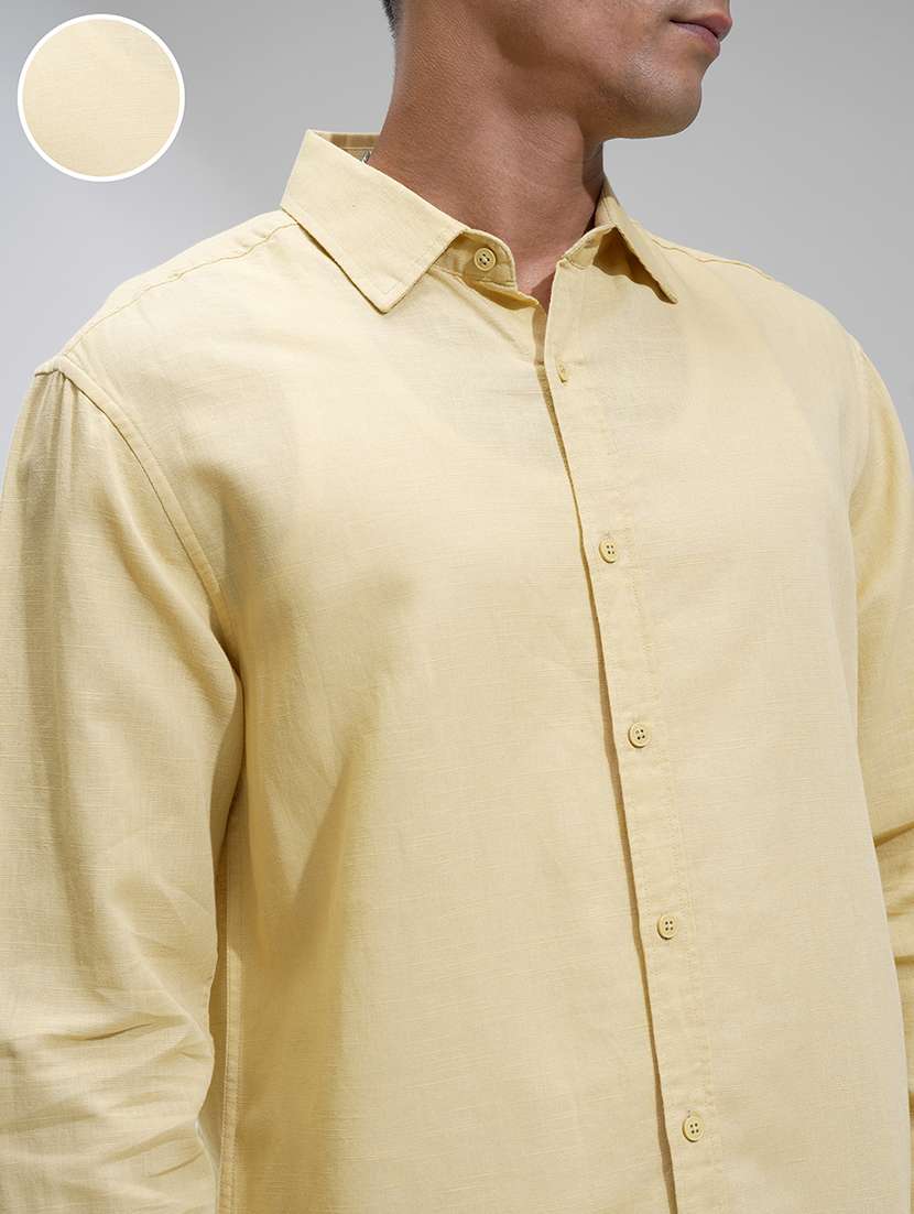 men solid long sleeve regular fit casual shirt - 22462549 -  Standard Image - 2