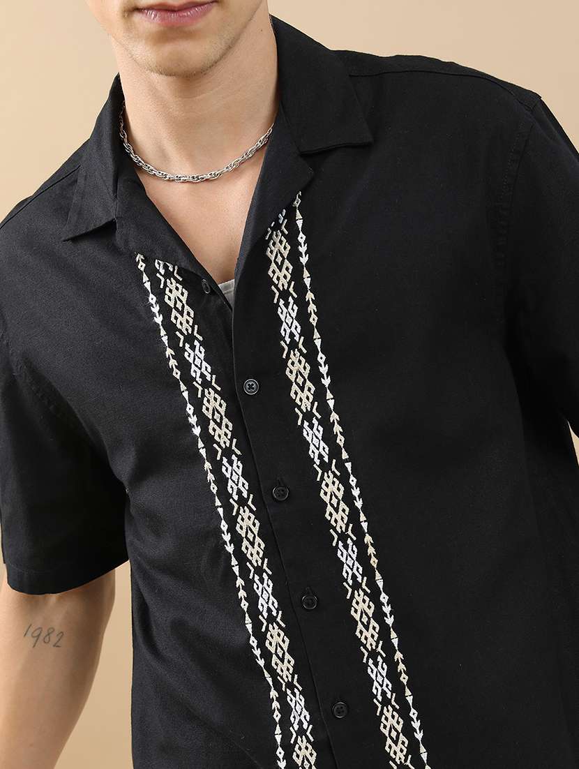 men solid with work short sleeve regular fit casual shirt - 22462553 -  Standard Image - 2