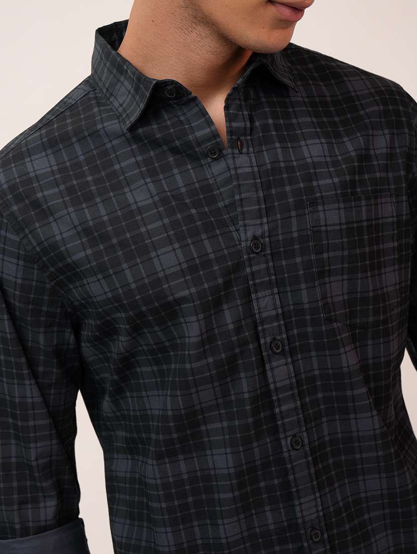 men checkered long sleeve regular fit casual shirt - 22462555 -  Standard Image - 2