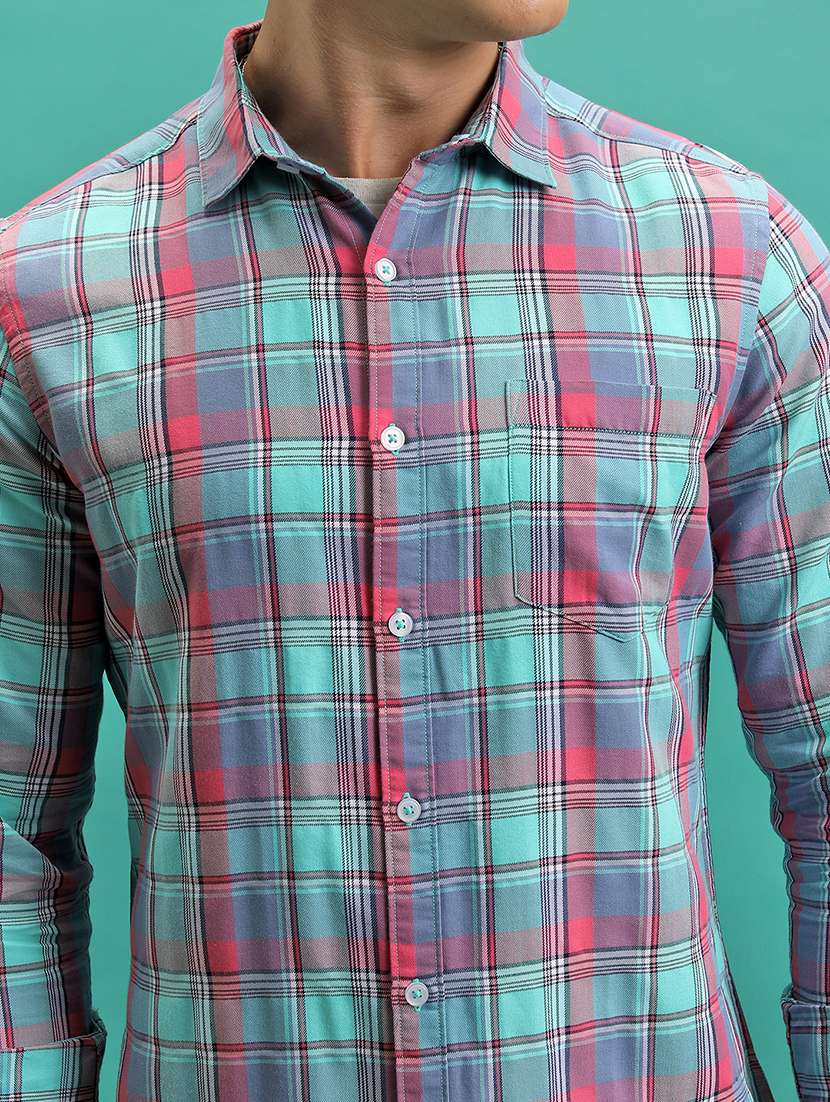 men checkered long sleeve regular fit casual shirt - 22462561 -  Standard Image - 2