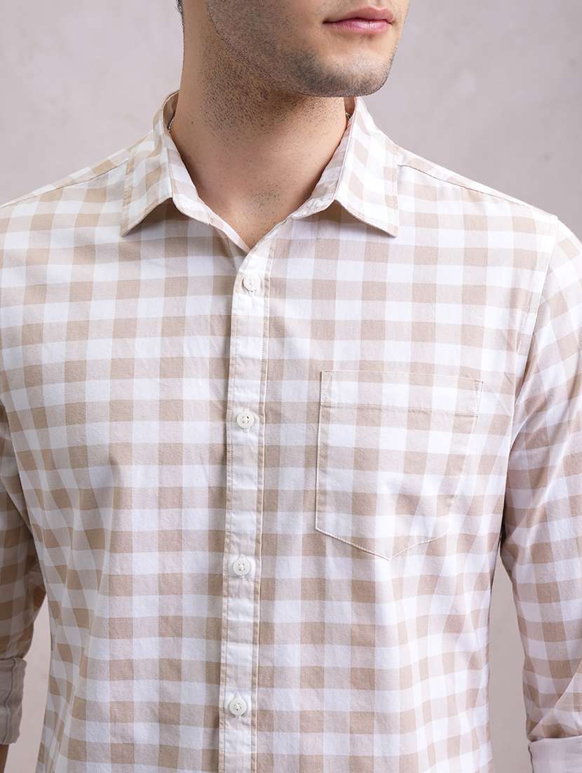men checkered long sleeve regular fit casual shirt - 22462569 -  Standard Image - 2