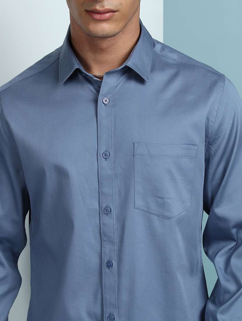 men solid long sleeve regular fit casual shirt - 22462578 -  Standard Image - 2