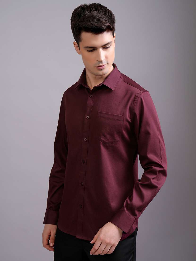 men solid long sleeve regular fit casual shirt - 22462585 -  Standard Image - 2