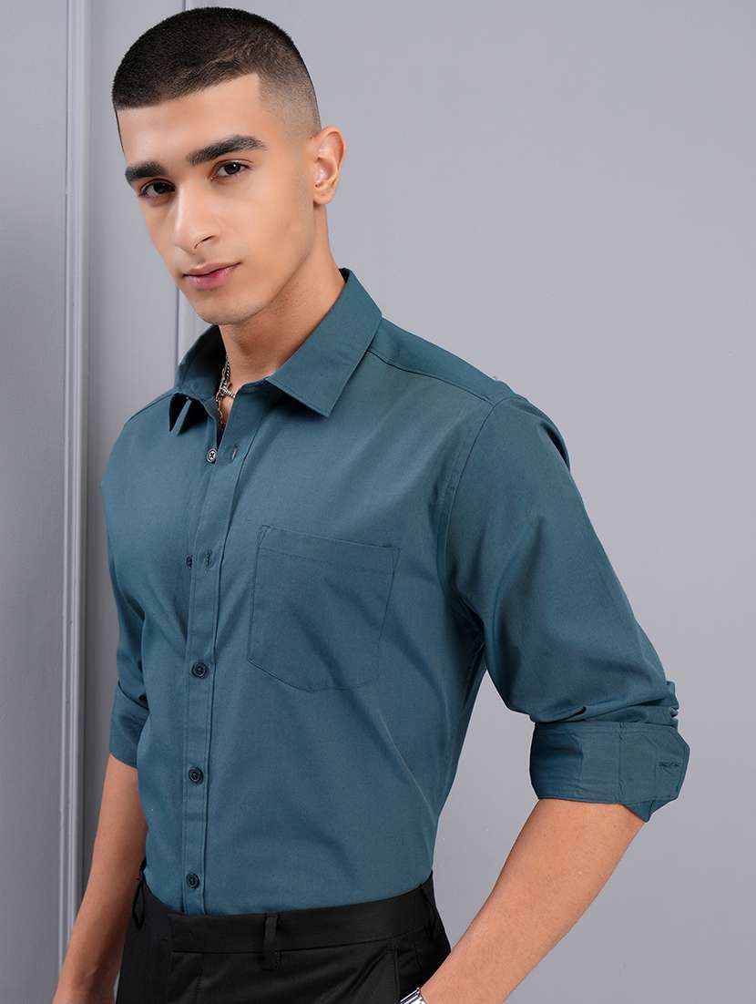 men solid long sleeve regular fit casual shirt - 22462586 -  Standard Image - 2