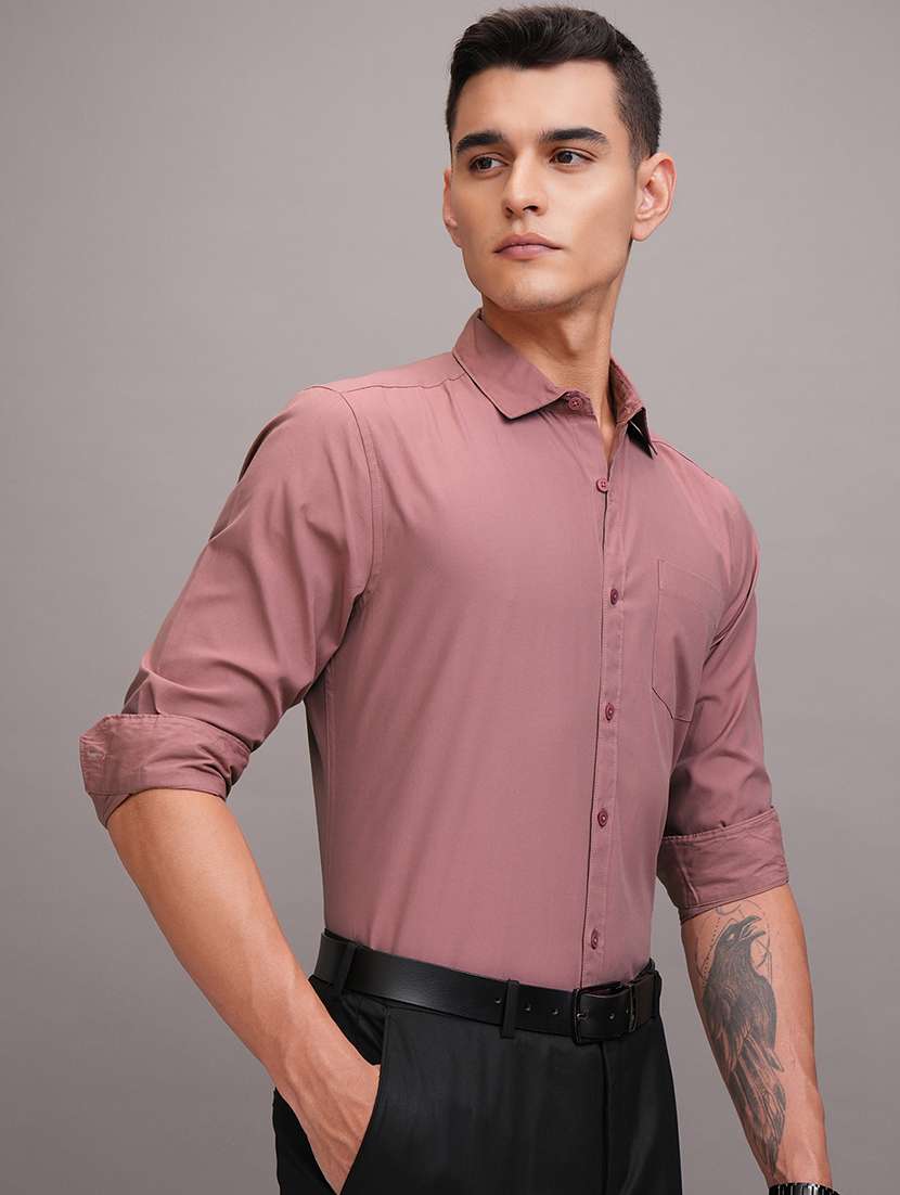 men solid long sleeve regular fit casual shirt - 22462591 -  Standard Image - 2