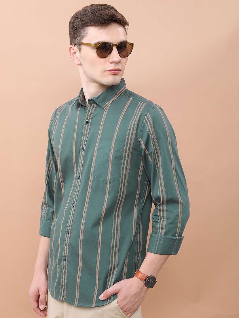 men striped long sleeve regular fit casual shirt - 22462596 -  Standard Image - 2
