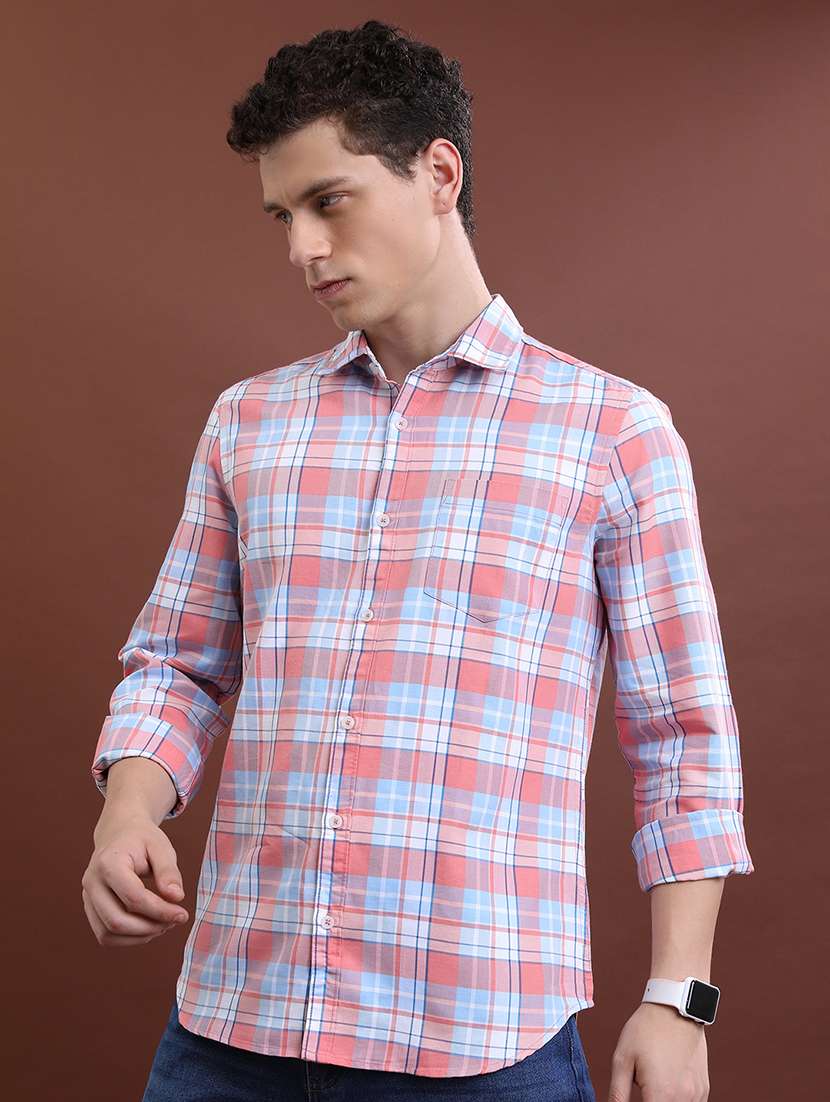 men checkered long sleeve regular fit casual shirt - 22462597 -  Standard Image - 2