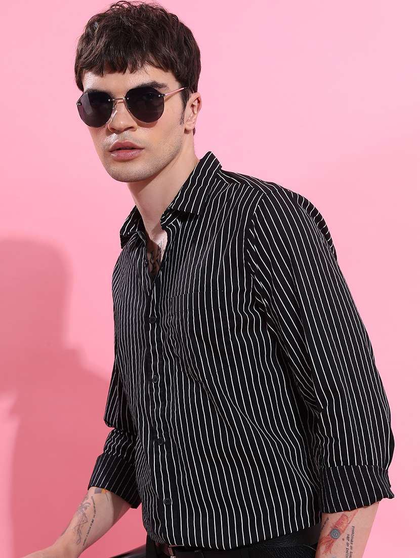 men striped long sleeve regular fit casual shirt - 22462602 -  Standard Image - 2