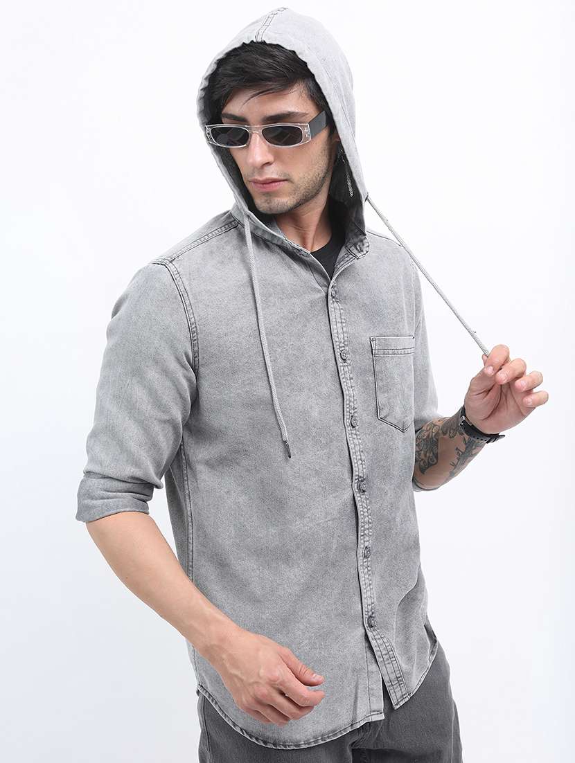 men solid long sleeve regular fit casual shirt