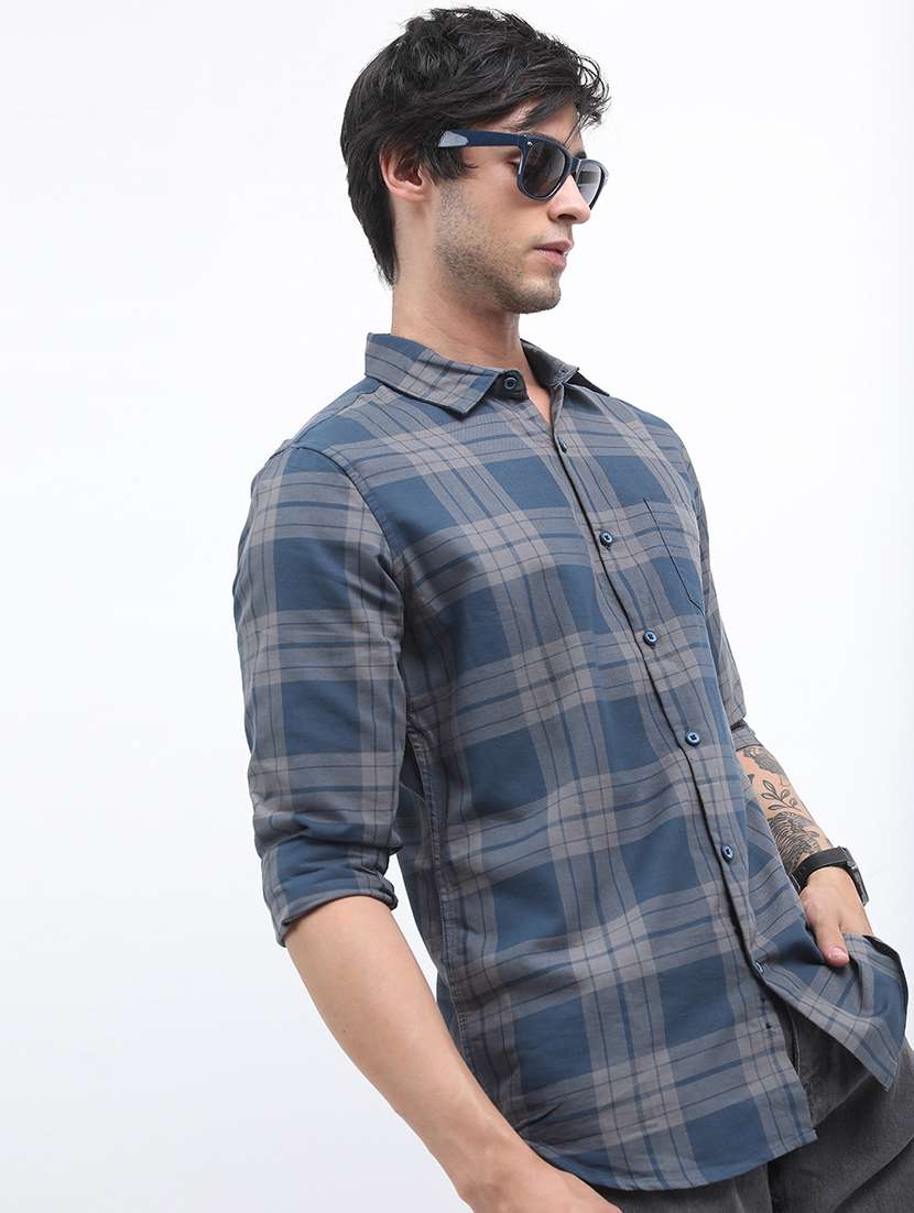 men checkered long sleeve regular fit casual shirt - 22462604 -  Standard Image - 2