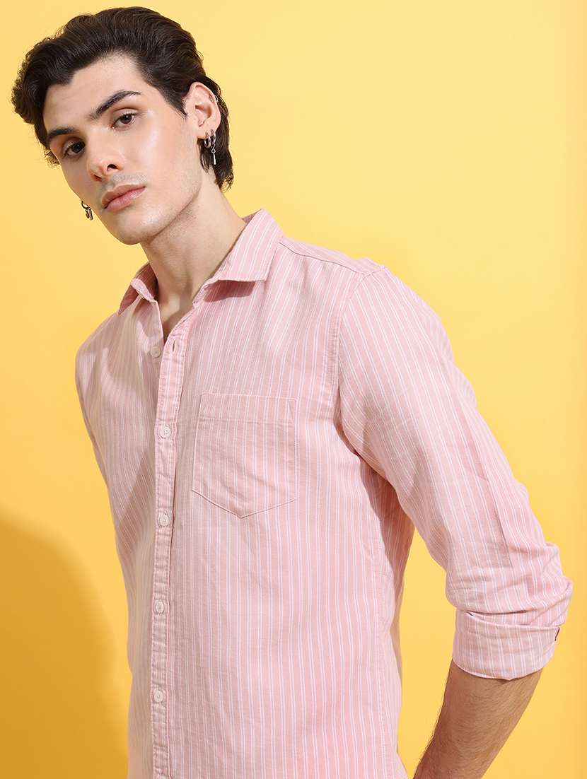 men striped long sleeve regular fit casual shirt - 22462610 -  Standard Image - 2