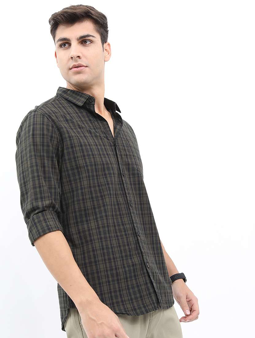 men checkered long sleeve regular fit casual shirt - 22462622 -  Standard Image - 2